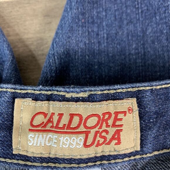Caldore USA Junior Straight Legs Jeans Size 14 Distressed Flapped Pockets Cotton - Picture 7 of 9